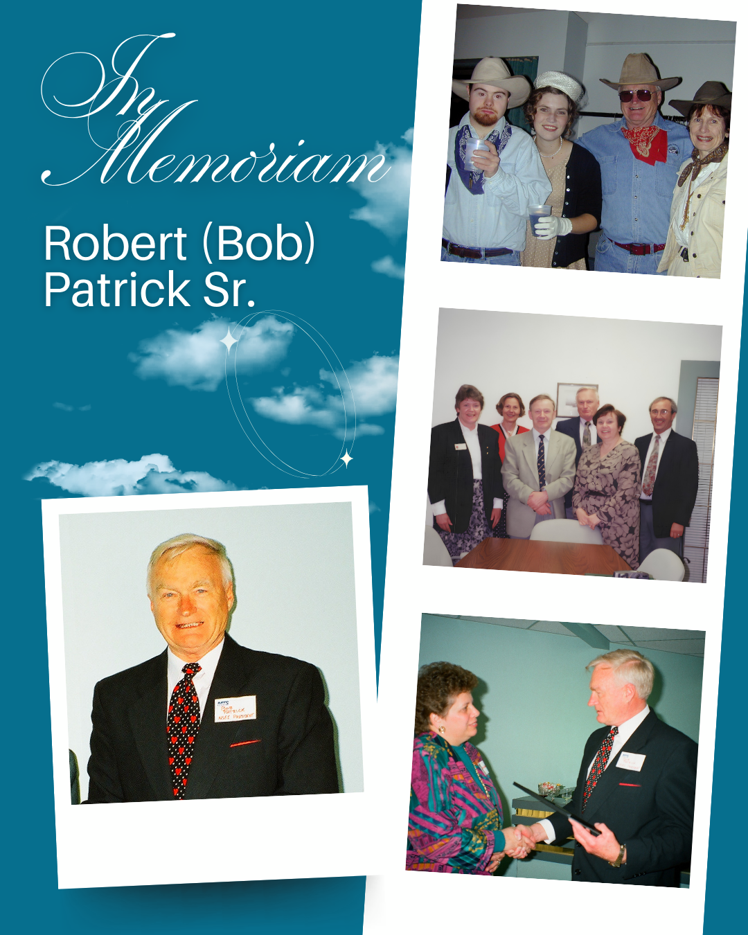 Photo depicts images of Robert Patrick related to his history with Connect Employment Services